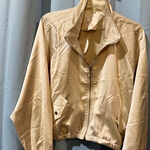 En Creme Cream Bomber Jacket